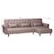 Baxton Studio Chesterfield Retro-Modern Clay Fabric Upholstered Convertible Sofa Bed 245-13750-ZORO - alternate 2
